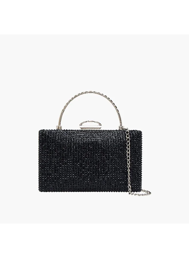 ساشا Sasha Embellished Clutch with Detachable Chain Strap