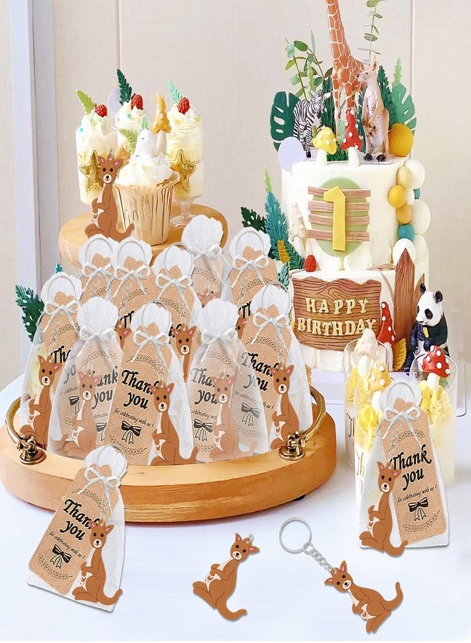 CiciBear 40 Pack Keychains Party Favors for Kangaroo Birthday Baby Shower Woodland Animals Party, Goodie Bag Stuffer, Kids Birthday, Carnival Rewards - Image 4