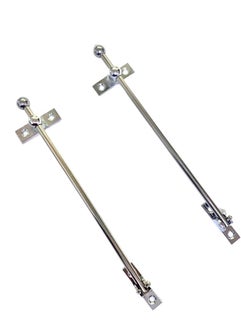 BRASK BRASK Brass Steel Rod Latch Chrome Polish 8 Inches 200 MM Pack of 2  - Image 3