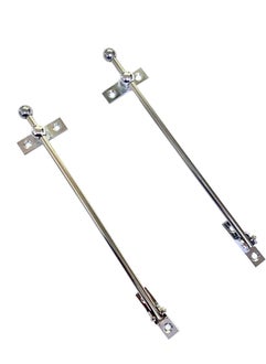 BRASK BRASK Brass Steel Rod Latch Chrome Polish 8 Inches 200 MM Pack of 2  - Image 4