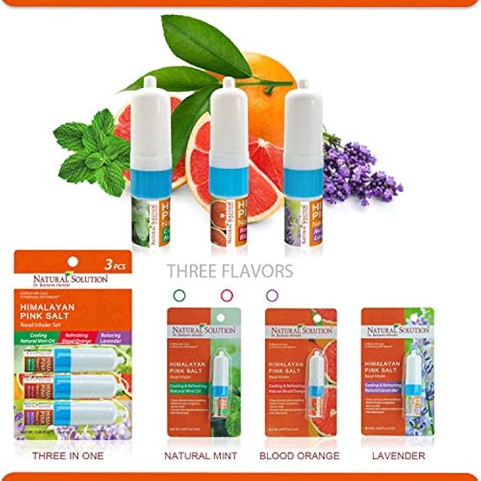 Natural Solution Himalayan Pink Salt Nasal Inhaler Aromatherapy with Natural Essential Oils, Cleans The Respiratory System, Relief Breathing Congestion, -3 Pack - Image 3