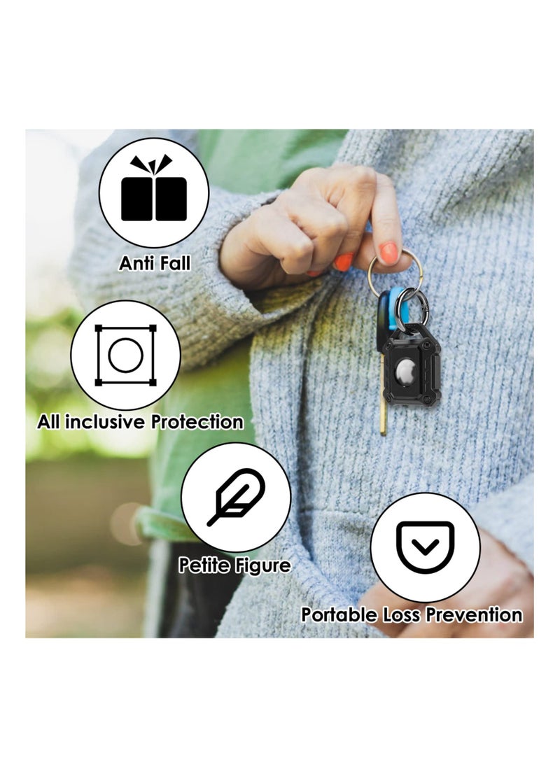 Generic - 2 Pack AirTag Holder for Apple Airtags, Smart AirTag Case Cover Protective Keyring Pendants TPU Fall Scratch-Resistant Airtags Tracker Cover for keys Luggage Bags Dog Cat Collar - Image 1