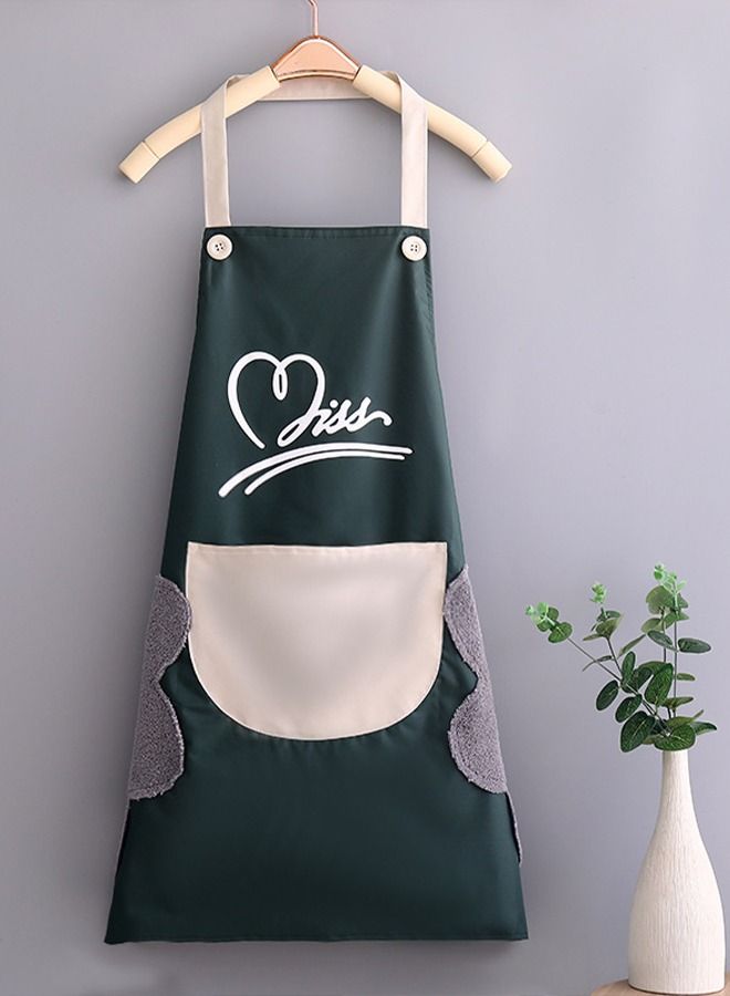 general Versatile waitress apron with adjustable neck band green - Image 1