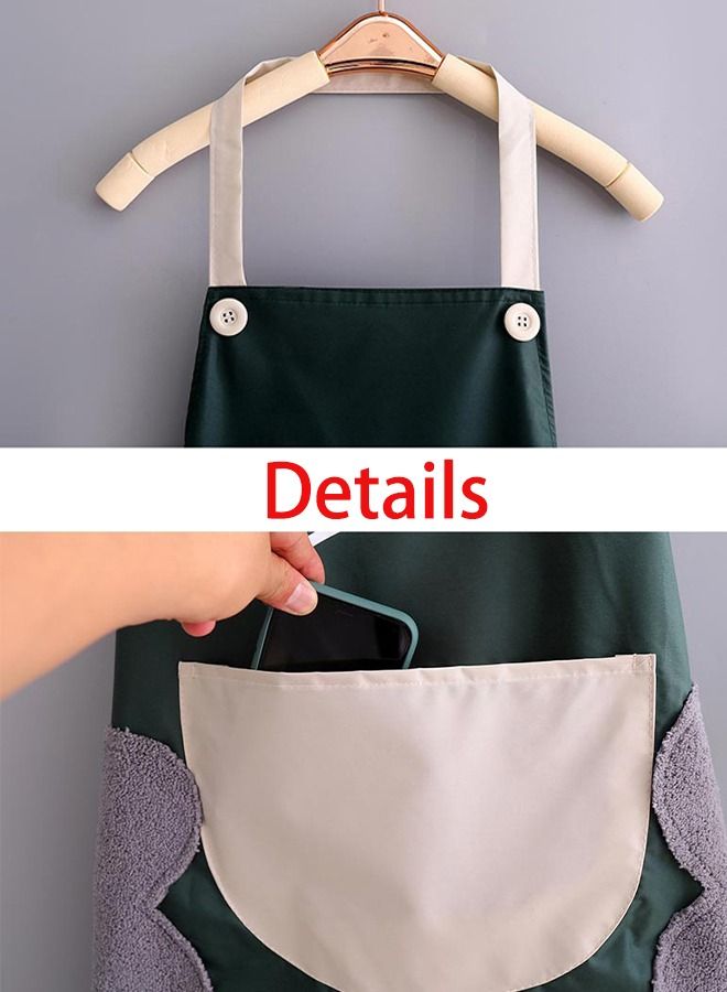 general Versatile waitress apron with adjustable neck band green - Image 2