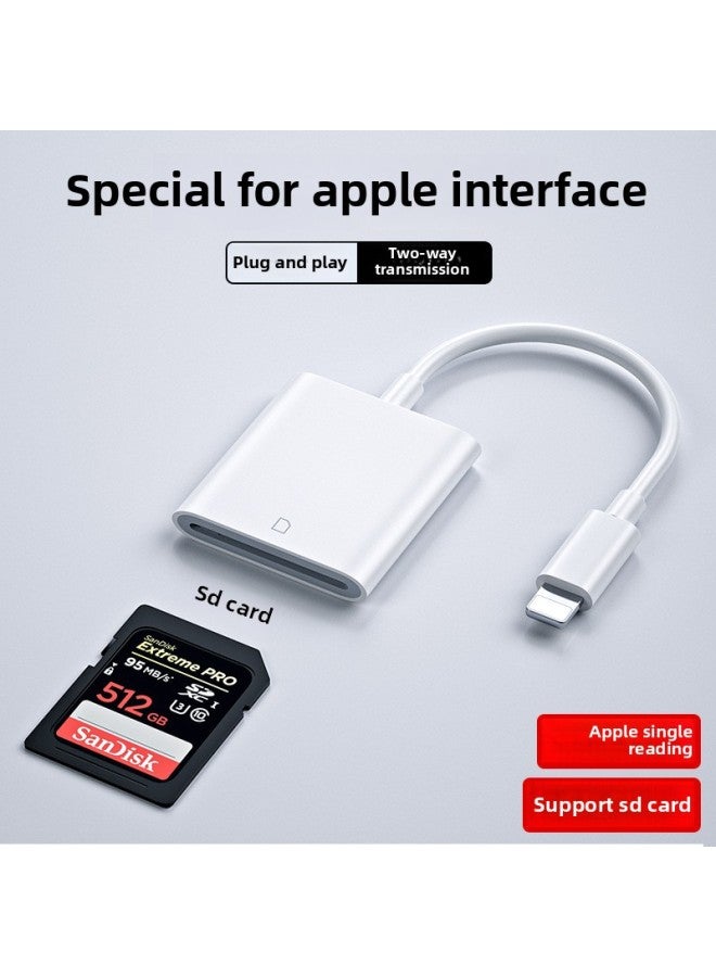 Camera Card Reader SD Card For Huawei Mobile Phone For Sony Canon Nikon Connect Memory Direct OTG Transmission Line S-Color:For Apple Interface [supports Sd Card]-Capacity:USB2.0  - Image 1
