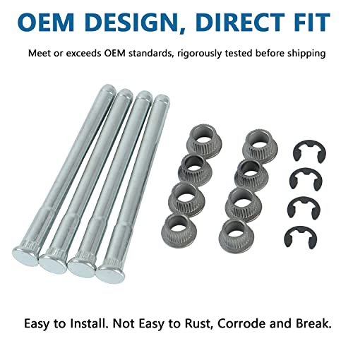 VKVXCLON Door Hinge Pin and Bushing Repair Kits Compatible with Chevy S10 GMC S10 Pickup Blazer GMC S15 Pickup 1994-2004 Sonoma Jimmy Oldsmobile Bravada Door Hinge Repair Set 4 Pins 2 Door - Image 4