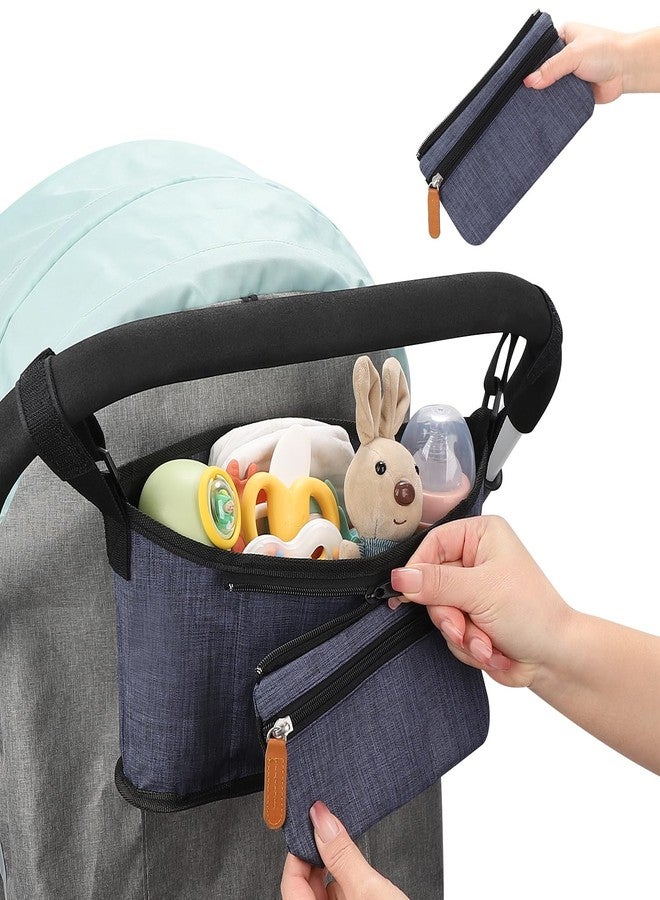 Accmor Universal Stroller Organizer with Detachable Phone Bag, Stroller Bag Caddy Organizer Stroller Accessories for Uppababy, Baby Jogger, Nuna, Doona, Britax Strollers - Image 5
