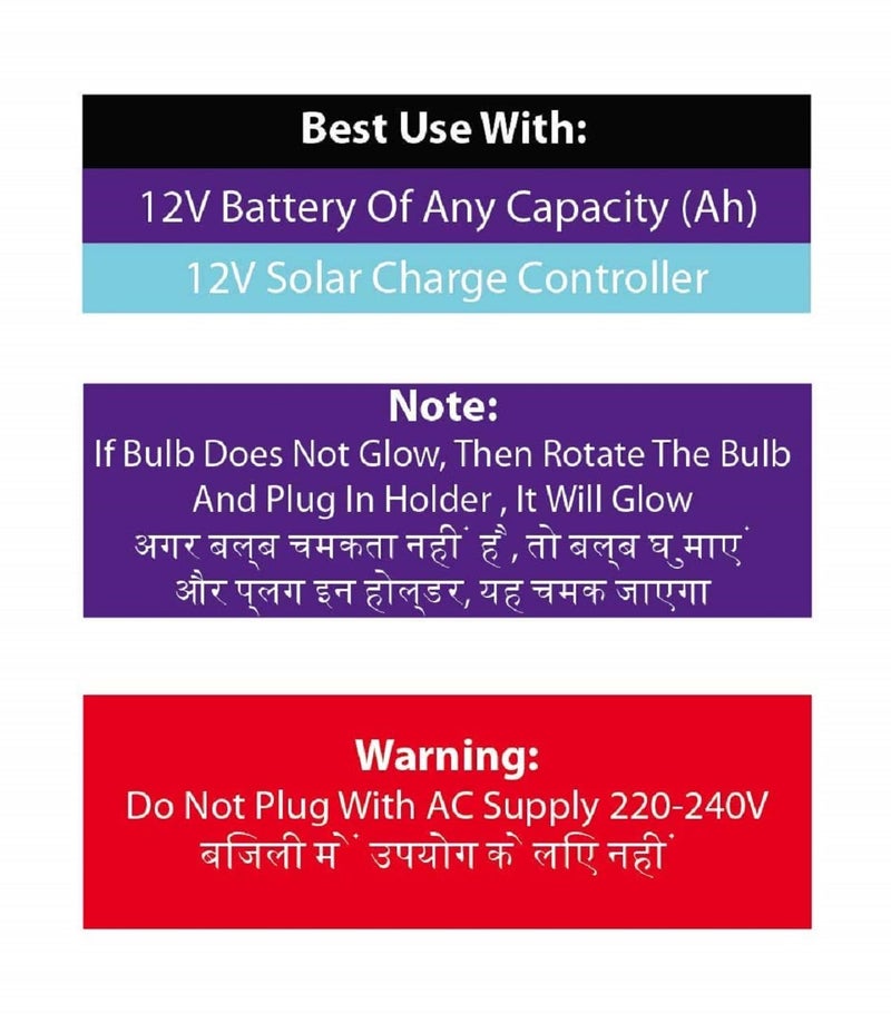 ambert أمبرت 12 فولت DC ضوء أنبوب LED موفر للطاقة 12 فولت LED باتن 6 واط، أبيض بارد مثالي للطاقة الشمسية، RV، خارج الشبكة، وإضاءة الطوارئ عبوة من 6 قطع كومبو - Image 4