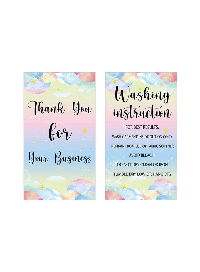 تشينكو 200 قطعة من بطاقات تعليمات غسل القميص وبطاقات العناية بالكوب وبطاقات تغليف القميص 3.5 × 2 لأصحاب الأعمال الصغيرة والمتاجر عبر الإنترنت - Image 1