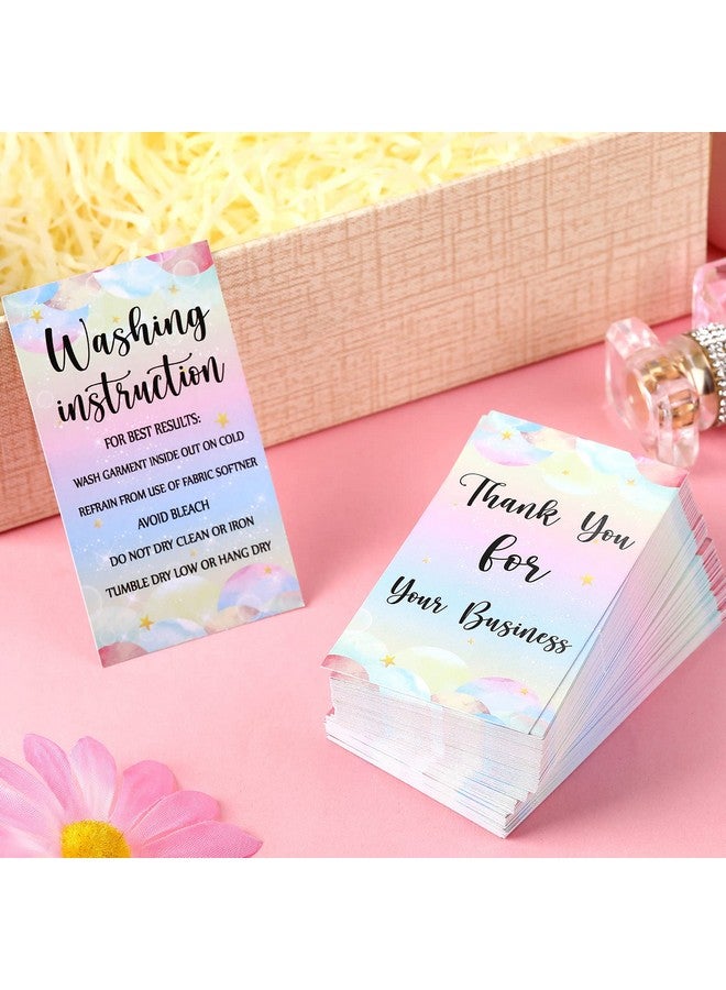 تشينكو 200 قطعة من بطاقات تعليمات غسل القميص وبطاقات العناية بالكوب وبطاقات تغليف القميص 3.5 × 2 لأصحاب الأعمال الصغيرة والمتاجر عبر الإنترنت - Image 4