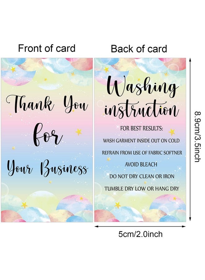 تشينكو 200 قطعة من بطاقات تعليمات غسل القميص وبطاقات العناية بالكوب وبطاقات تغليف القميص 3.5 × 2 لأصحاب الأعمال الصغيرة والمتاجر عبر الإنترنت - Image 2