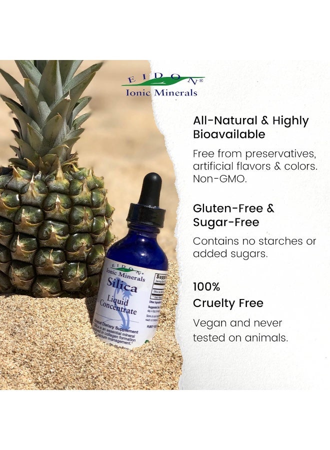 Eidon Ionic Minerals Eidon Mineral Supplements, Ionic Minerals, Silica, Liquid Concentrate, 2 oz (60 ml) - Image 5