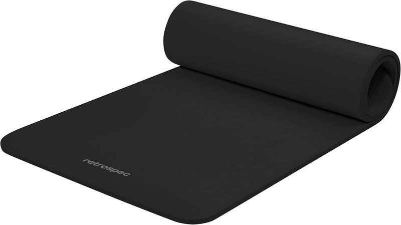 Retrospec Solana Yoga Mat Thick 1/2in Non-Slip Workout Mat with Nylon Strap - 72x24in Exercise Mat for Pilates, Stretching & Fitness - BPA Free, Easy Clean - Image 1