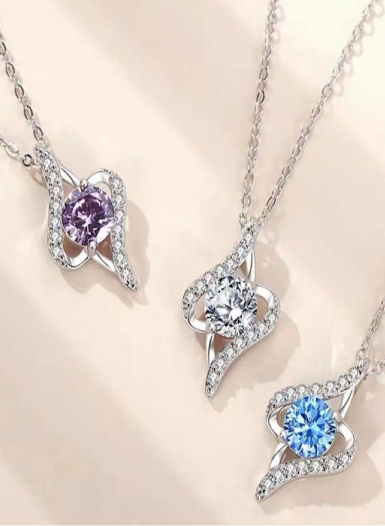 سنسيب قلادة سواروفسكي إليمنتس من الفضة الإسترلينية عيار 925 للنساء هدية مجوهرات مع صندوق هدايا - Image 5