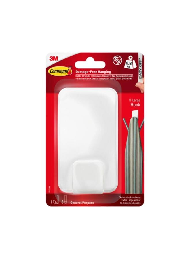 Command Multi-Purpose Damage-Free Hanging Utility Hook with 3 Strips White X-Large  - Image 5
