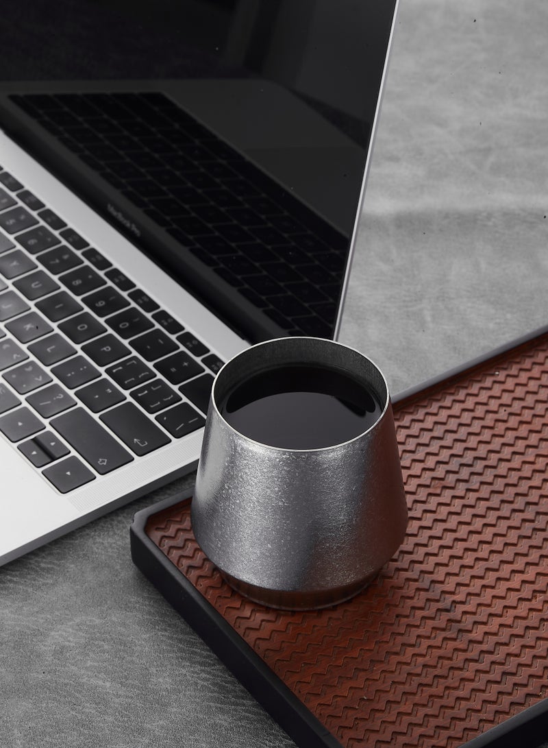 LETIOSA أكواب قهوة تيتانيوم مزدوجة الجدران 200 مل - كوب مائل مثالي، كوب إسبرسو وكوب شاي معزول للسفر، والتخييم، والمكتب، وديكور المنزل - إكسسوارات مكتبية أنيقة - Image 4