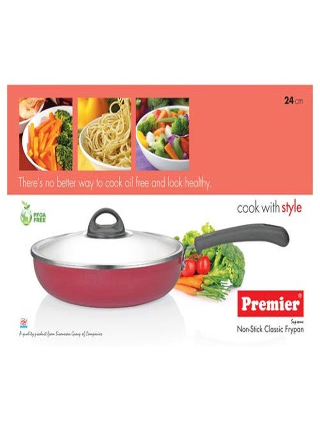 Premier Non Stick Fry Pan (Deep) Classic w/lid 24cm Code-01938 - Image 3
