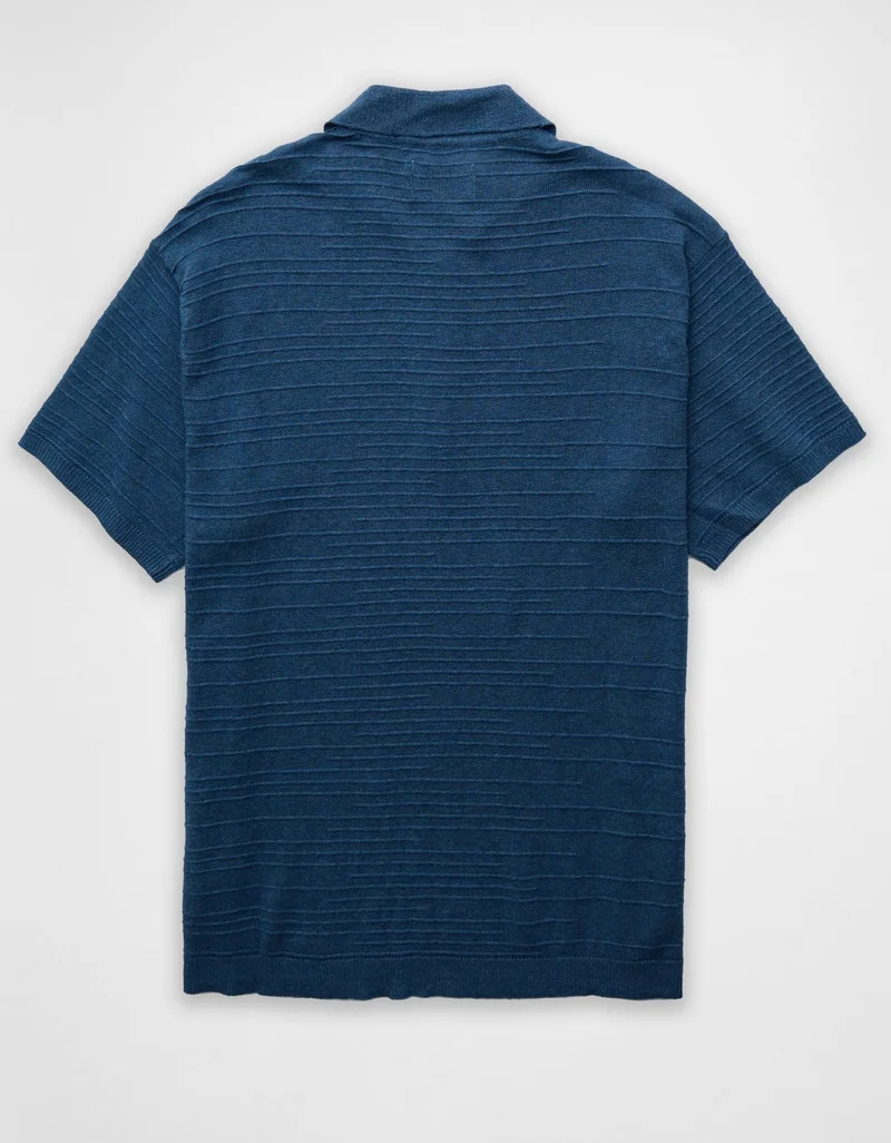 امريكان ايجل تي-شيرت بولو من مزيج الكتان