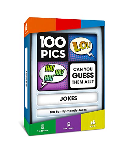 100 PICS Jokes Travel Game Family Brain Teasers Pocket Puzzles for Kids and Adults POP08015 - Image 1