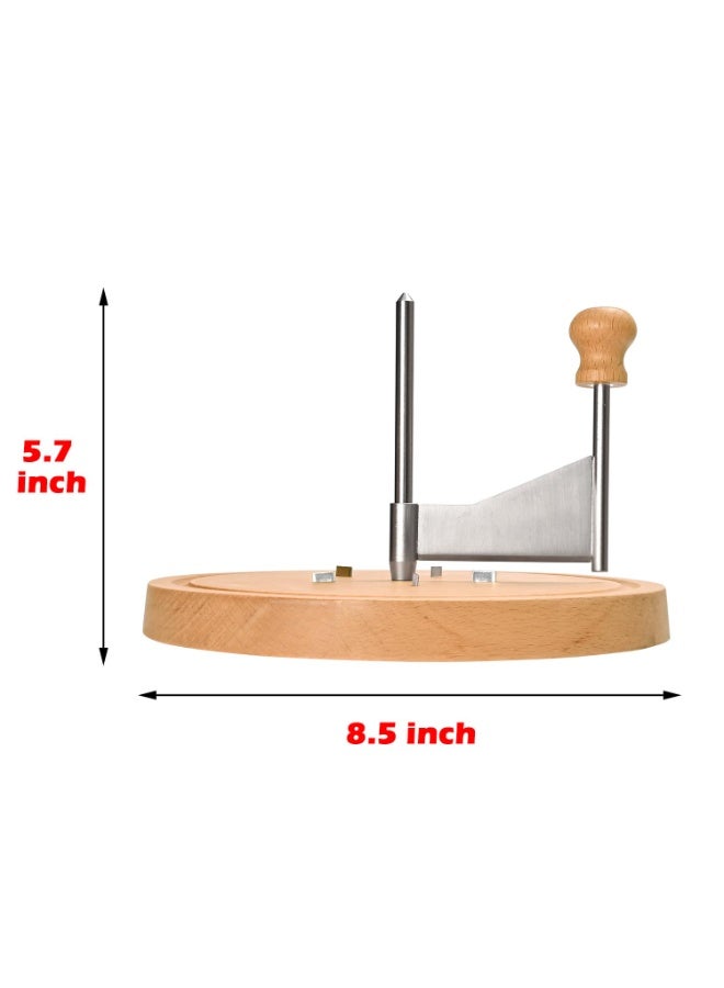 Wooden Cheese Curler, 8.5 Inches Cheese Cutter Stainless Steel Cheese Shaver for Cheese Wheel  Chocolate, Manual Cheese Slicer Kit, Suitable for Home, Restaurants, Cafes, and Dessert Shops - Image 4
