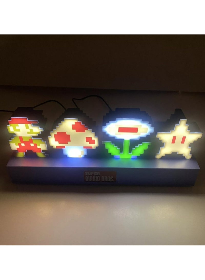 general Super Mario Bros Icons Light Sound Reactive Mode Decorative Light Up Super Mario Figure Bedroom Accessories Decor - Image 2