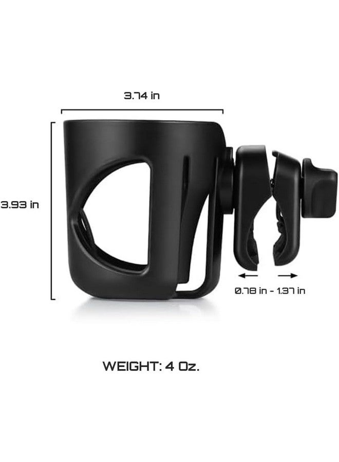 Digital Nc New Stroller, Bicycle, Scooter, Kayak Cup Holder Compatible with Yeti Rambler 10-40 Oz. Models. Super Secure. 360 Degrees Rotatable. Anti-Shake Spill Resistant. (Black) - Image 3
