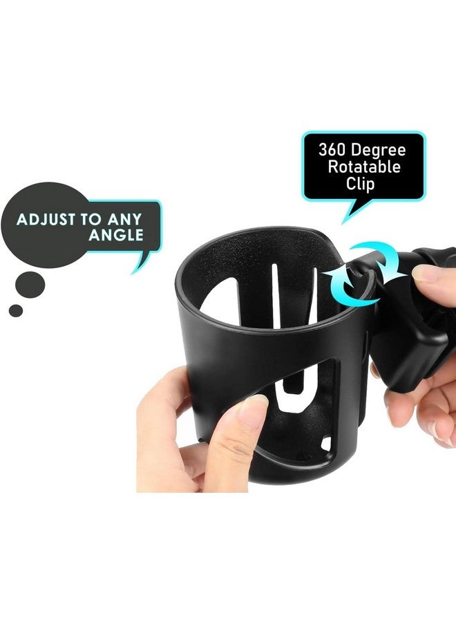 Digital Nc New Stroller, Bicycle, Scooter, Kayak Cup Holder Compatible with Yeti Rambler 10-40 Oz. Models. Super Secure. 360 Degrees Rotatable. Anti-Shake Spill Resistant. (Black) - Image 4
