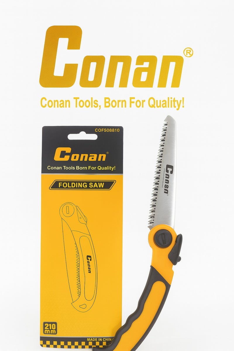 Conan 210mm Folding Hand Saw with Safety Lock and Comfort Grip – COFS08210 - Image 3