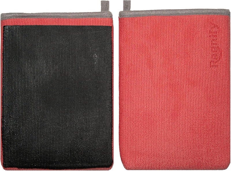 Ragnify Pack of 2 Clay Mitt Auto Detailing Medium Grade Clay Bar Alternative Mitt for Flawless Removal of Surface Bonded Micro Contaminant (Red) - Image 1