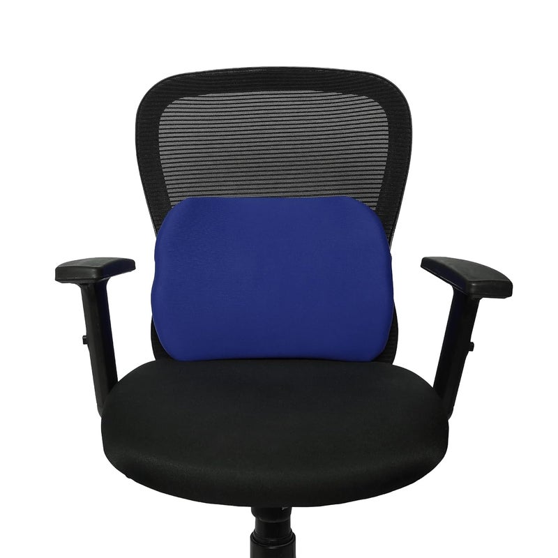 FLAMINGO Flamingo Orthopedic Backrest Pillow Foam Back Rest Cushion for Pain Relief Lumbar Support Backrest Cushion for Office Chairs Cars Blue Small  - Image 1