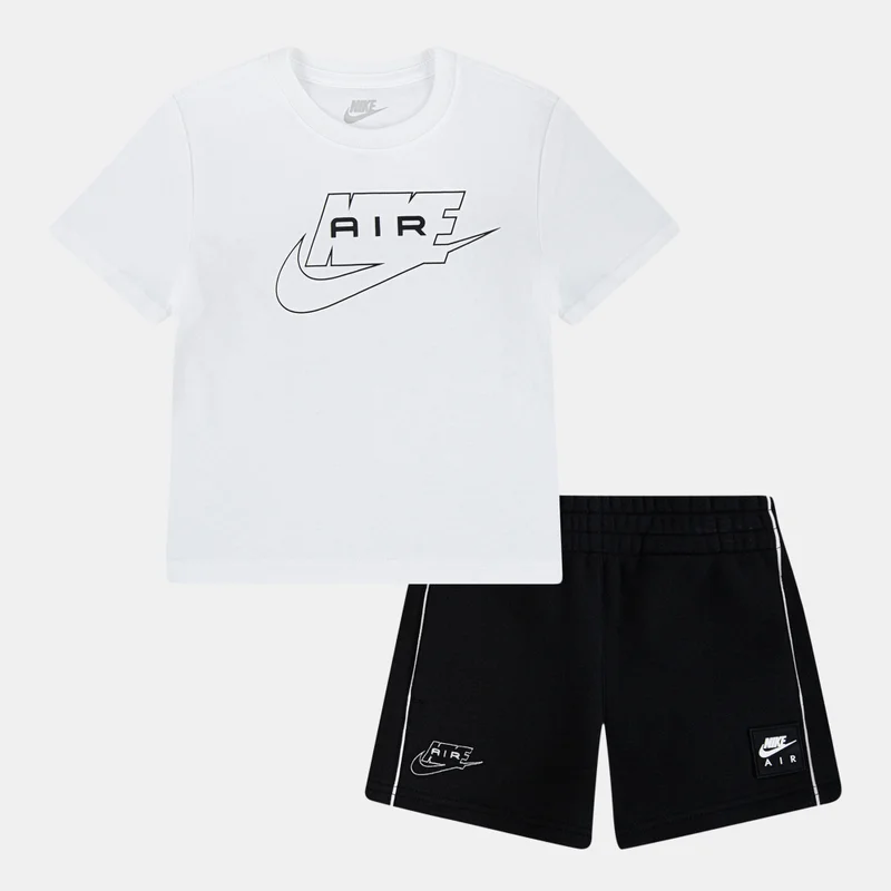 نايكي Kids' Air Fleece T-Shirt and Shorts Set