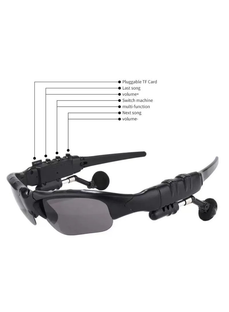 Bluetooth Sunglasses Wireless Music Sunglasses Men and Women Sports Sunglasses Smart Glasses Handfree Call Headphone Stereo Sound with Mic for Outdoor Travel Driving Cycling  - Image 3