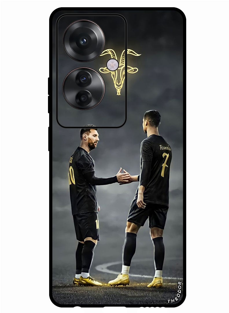Theodor Protective Case Anti Scratch Shock Proof Bumper Cover For Oppo Reno 11F Messi Ronaldo Goat - Image 1