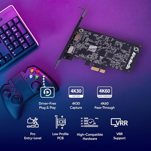 AVerMedia HDMI Capture Card for Streaming and Video Gaming, 4K60 Pass-Through with Ultra-Low Latency on PS5, PS4 Pro, Xbox Series X/S, Xbox One X, Switch Games - GC571 Live Streamer Ultra HD - Image 4
