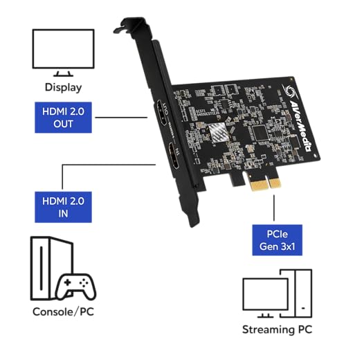 AVerMedia HDMI Capture Card for Streaming and Video Gaming, 4K60 Pass-Through with Ultra-Low Latency on PS5, PS4 Pro, Xbox Series X/S, Xbox One X, Switch Games - GC571 Live Streamer Ultra HD - Image 2