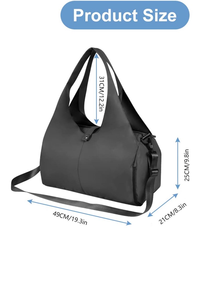 TRASSLE Yoga Mat Bag Large Yoga Mat Tote Sling Carrier with Pockets Fits Mats with Shoes Bag and Wet Compartment Ladies Pilates Gym Bag with Adjustable Mat Strap for Women  - Image 2