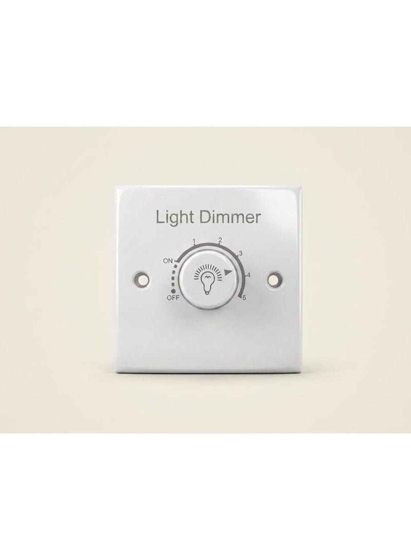 1000 Watts High-Power LED Dimmer Switch - Premium Wall Light Switch with Precision Brightness Control - Flicker-Free Dimming for Home & Office Lighting - Sleek Modern Design - White - Image 1