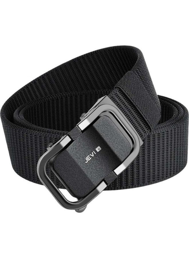 JEVI Jiweifan Canvas Belt For Men With Automatic Buckle, Casual Simple Trendy Jeans Belt For Young And Middle-Aged, Valentine'S Day Gift - Image 2