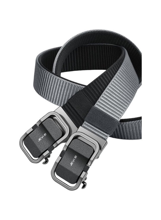 JEVI Jiweifan Canvas Belt For Men With Automatic Buckle, Casual Simple Trendy Jeans Belt For Young And Middle-Aged, Valentine'S Day Gift - Image 1