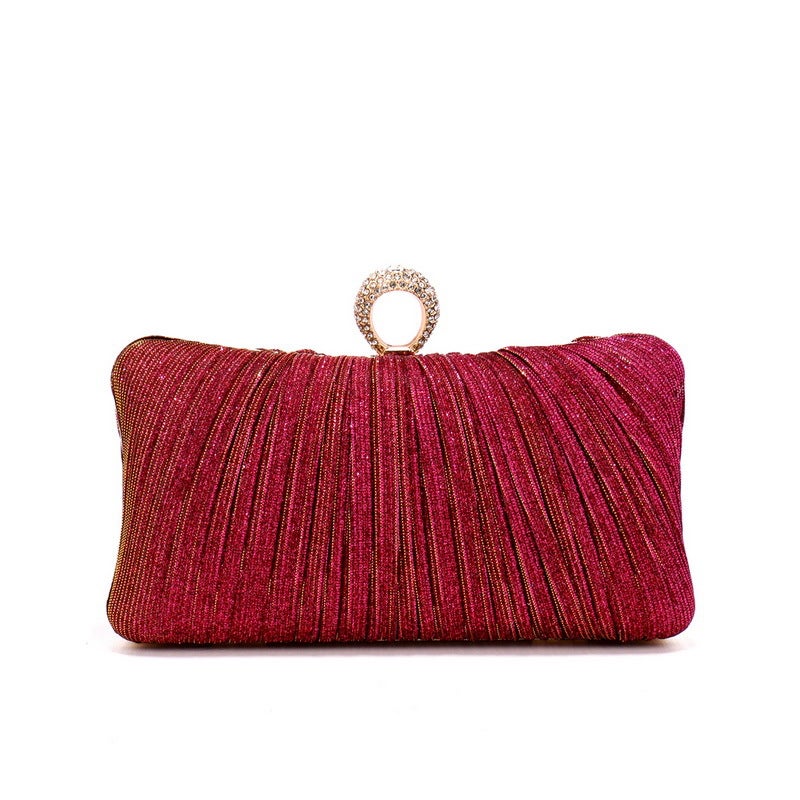 Yingmi Cross-border Explosive Pleated Dinner Bag Womens Luxury Banquet Bag with Celebrity Dress All-match Evening Bag Custom Consulting