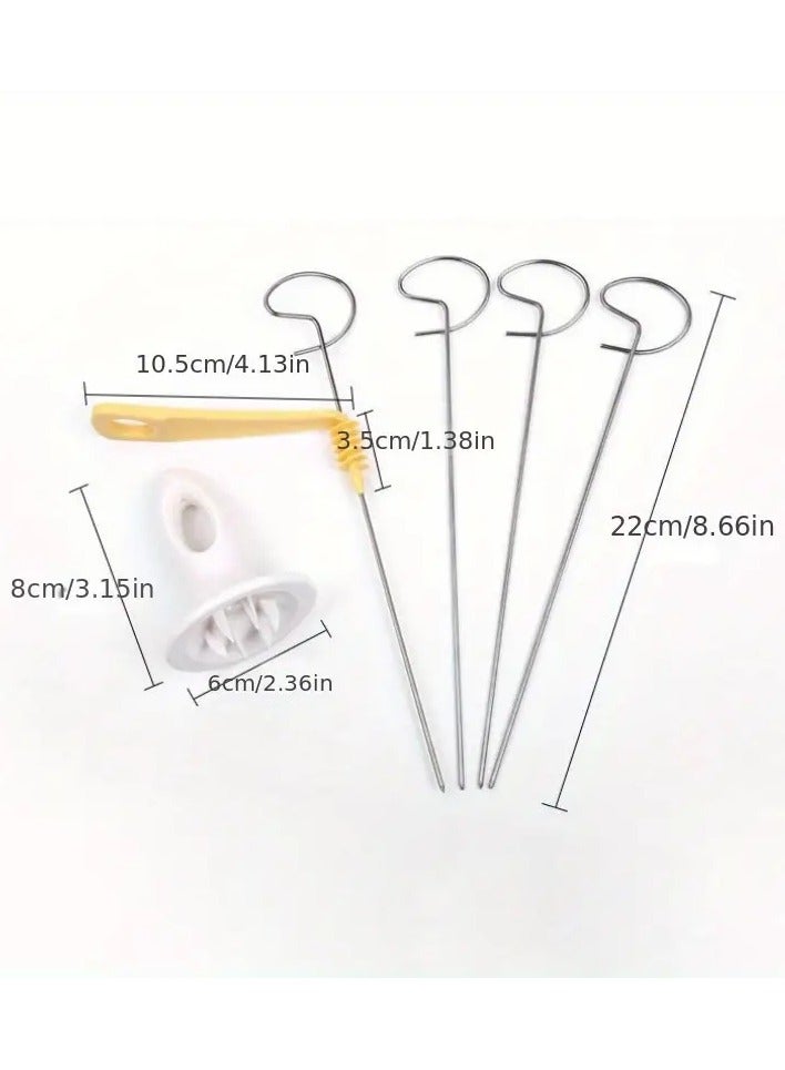 جلوسكي 6 قطعة مجموعة متعددة الوظائف شريحة بطاطا دوامة، الفولاذ المقاوم للصدأ دليل تورنادو تويستر قطع الخضروات للشواء، التخييم أدوات المطبخ، لا فلينت أو المغنيسيوم عصا متضمنة - Image 3