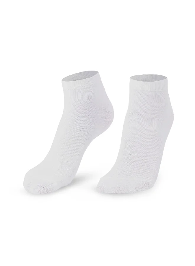 Ampm Mens Cotton-blended Low cut Sneaker Socks (PACK OF 3) Lightweight, Ultra-Soft touch, Secure Gentle Grip, Reinforced stitch, Skin Friendly - WHITE