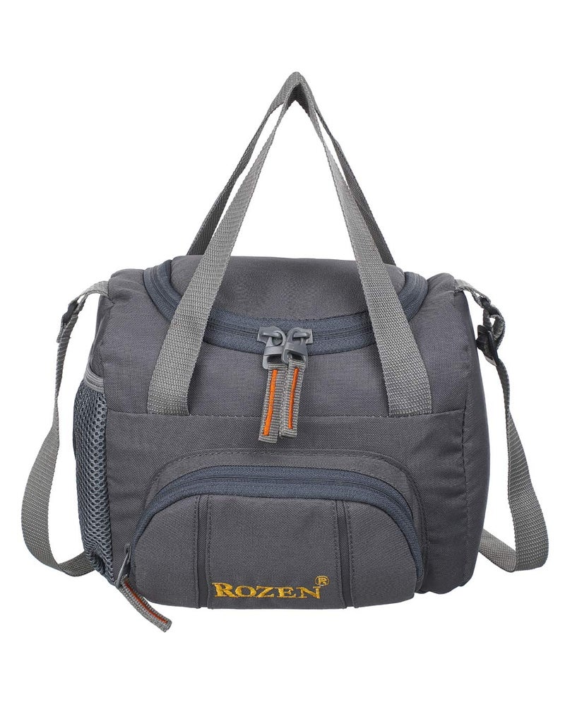ROZEN Lunch Tiffin Bag roz-303 Grey for School Office Picnic - Image 1