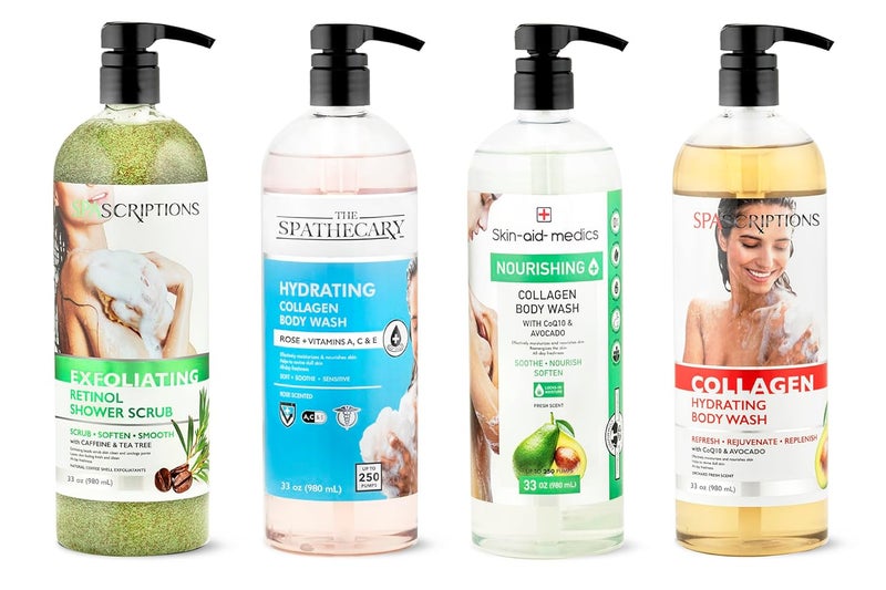 Spascriptions Exfoliating Retinol Shower Scrub with Caffeine Tea Tree 33 fl oz Refreshing Body Scrub Exfoliates and Brightens Skin Nourishing Body Care for Women and Men Cruelty Free - Image 5