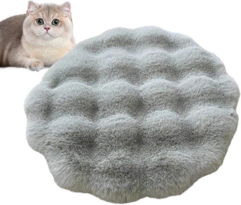 Green Circular Cushion Pet Bed Removable Washable Pad Anti Skid Base Lightweight Portable - Image 1