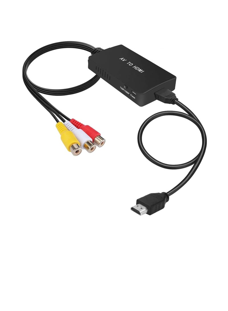 igeekwell RCA to HDMI Converter, AV to HDMI Adapter, AV Composite CVBS Video Audio Converter Adapter Supporting 1080P for PS2/PS3/ STB/Xbox VHS/VCR/Blue-Ray DVD Players - Image 1