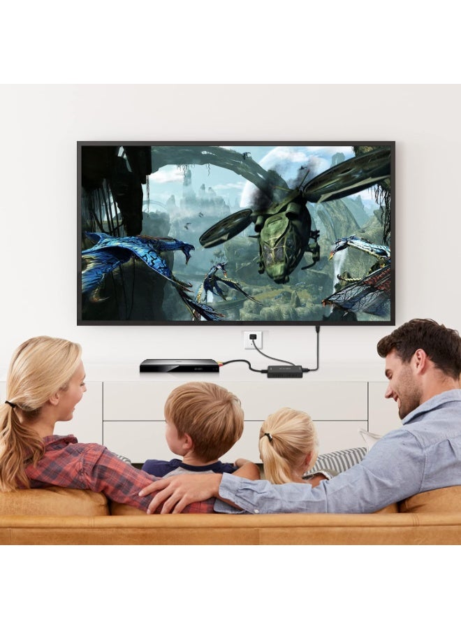 igeekwell RCA to HDMI Converter, AV to HDMI Adapter, AV Composite CVBS Video Audio Converter Adapter Supporting 1080P for PS2/PS3/ STB/Xbox VHS/VCR/Blue-Ray DVD Players - Image 5