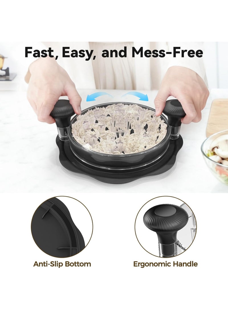 NANAO 10" Pro Chicken Shredder Tool Twist Large for Kitchen, BPA-Free Food-Safe Meat Grinder, Visible Chicken Breast Meat Shredder with Strong Anti-Slip Bottom & Ergonomic Handle, Black - Image 4
