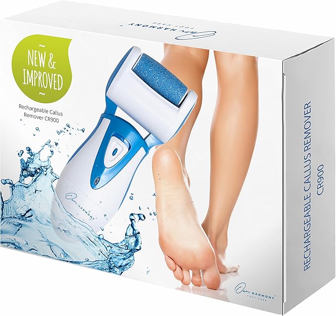 Own Harmony Electric Hard Skin Remover for Men by Own Harmony Callus Remover Rechargeable Pedicure Tools w 3 Coarse Rollers VelvetSmooth Foot Care Professional Spa Pedi Feet File USB Cord - Image 1