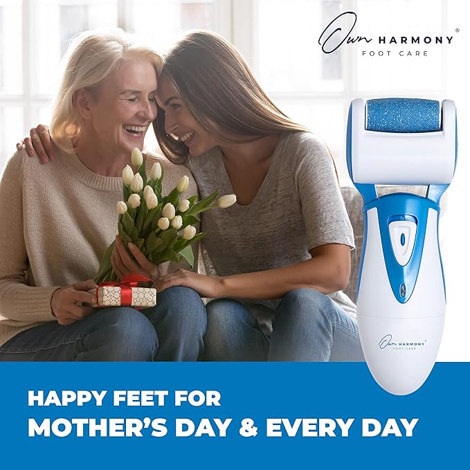 Own Harmony Electric Hard Skin Remover for Men by Own Harmony Callus Remover Rechargeable Pedicure Tools w 3 Coarse Rollers VelvetSmooth Foot Care Professional Spa Pedi Feet File USB Cord - Image 5